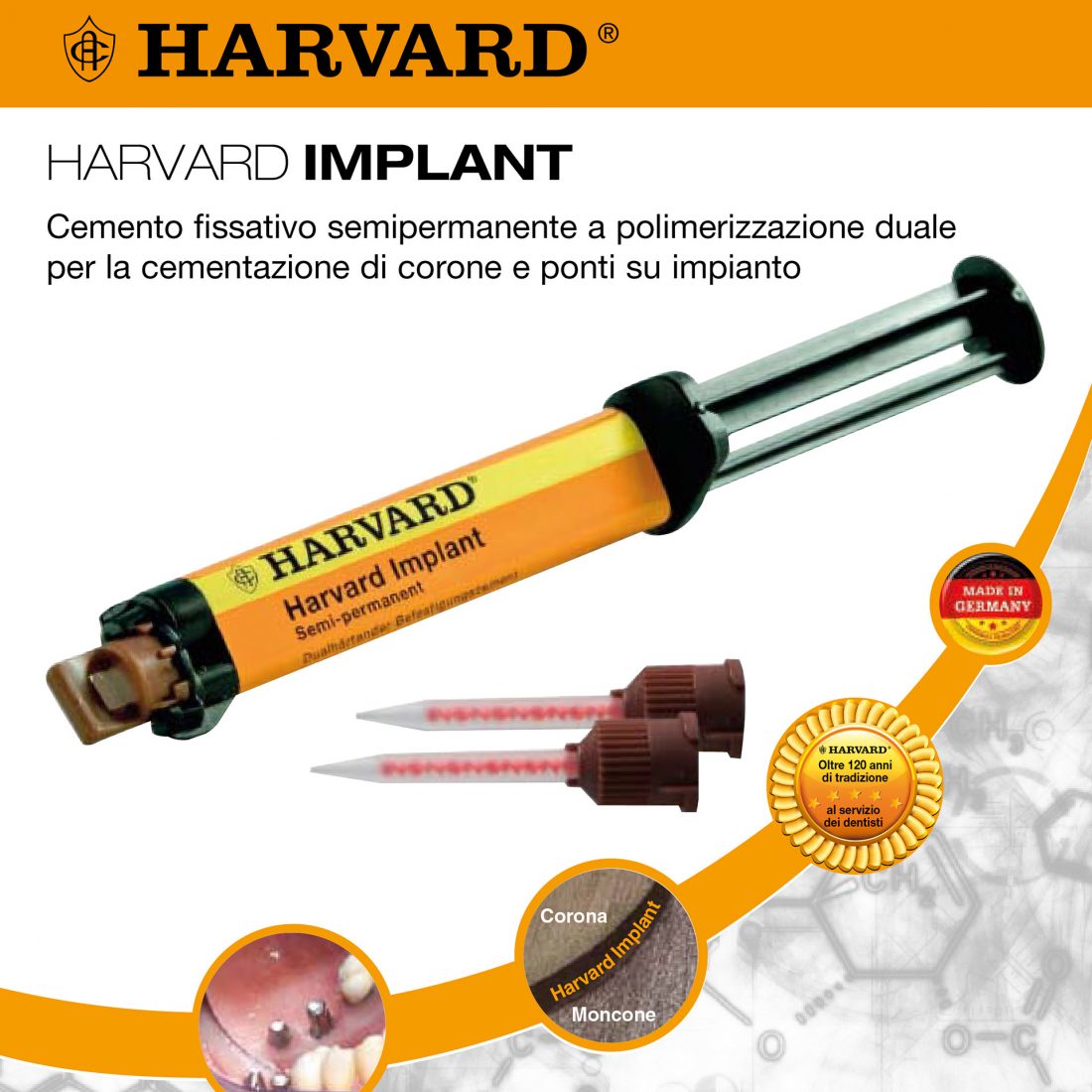 cemento fissativo Harvard implant